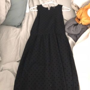 JCREW black dot dress